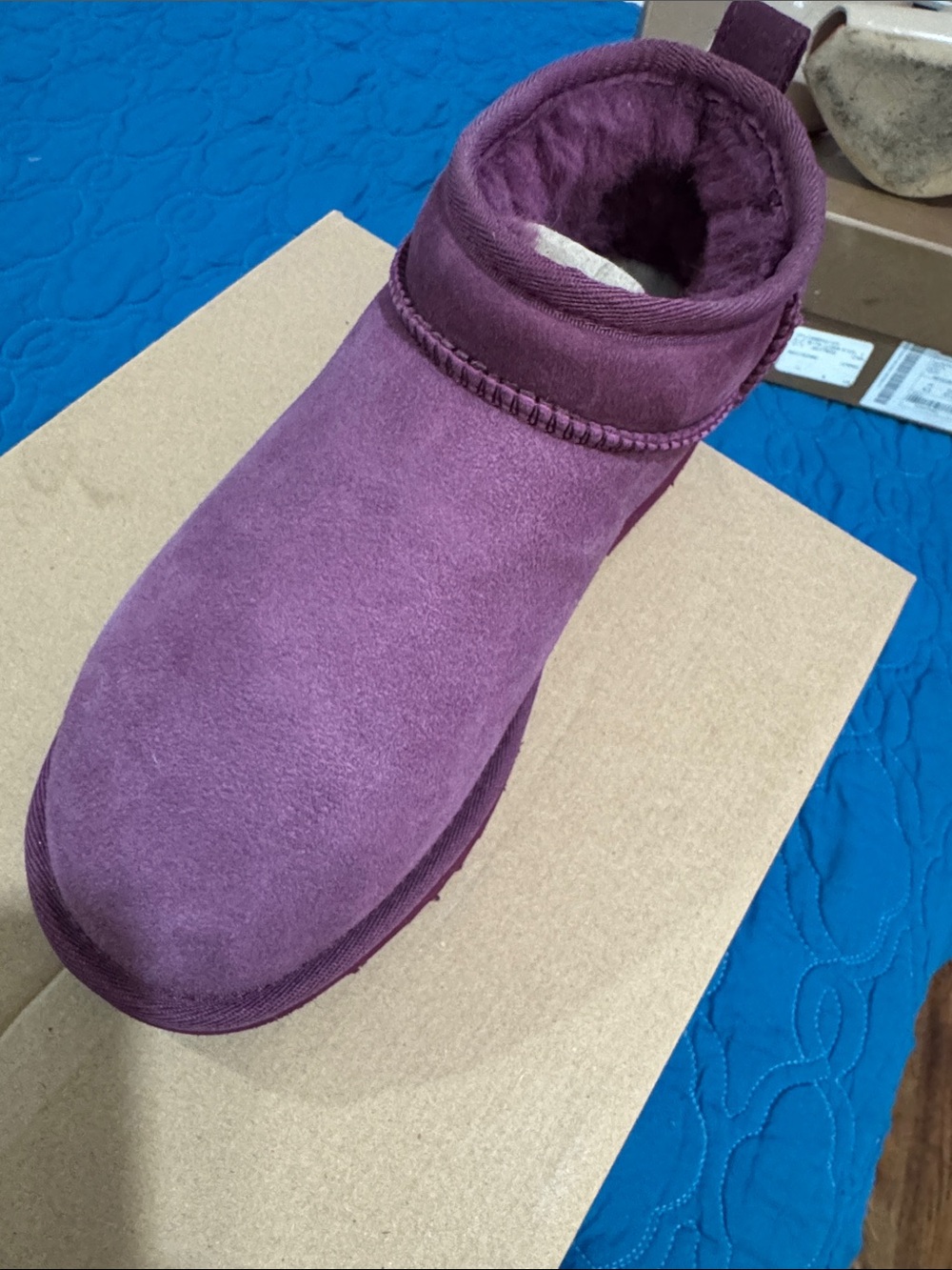UGG Women's Ankle Shearling Boot in Plum
